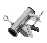 HINTRMENT Soporte de Abrazadera para Sombrilla, Soporte de Clip para Mesa, Hierro Plata, Orificio 3,8cm, Sujeción Máxima 4,8cm, para Parasol y Paraguas, Camping y Exterior