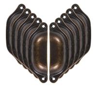 HINTRMENT Tiradores de Armario Fáciles de Instalar y Usar en Forma de Concha 10 Tamaño 96x30mm de Hierro Vintage Ideales para Cajones y Muebles Retro