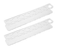 HINTRMENT Vial Organizador para Refrigerador 8 Ranuras, Soporte Acrílico para Péptidos y Botellas Pequeñas, Almacenamiento para Diabéticos en Cocina y, Set de 2 Unidades
