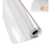 Hintyne Rollo De Plástico Transparente con Parte Trasera Adhesiva Rollo De Vinilo Transparente Adhesivo Estático a Prueba De Aceite E Impermeable De 17,7 X 118 Inch para Pared Papel De Contacto