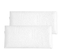 HIPERMANTA 2 Almohadas Viscoelásticas 80 cm. Funda Lavable. Compacta con Cremallera. para Cama 160 cm. Firmeza Media. 2 Almohadas 80 cm. Comoda. Transpirable. Modelo Aloe Vera