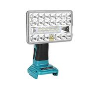 Hipoke Luz de trabajo LED inalámbrica de 18V Luz de trabajo portátil para exteriores de amplio y largo alcance con puerto USB, linterna 18W compatible con MaKita 14,4V-20V batería de litio BL1830