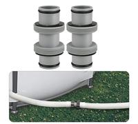 Hippodance 2 Conectores de Manguera para Piscina 38 mm - Adaptador de Manguera Compatible con Intex, Bestway y Coleman - Ideal para Alargar Mangueras y Conexión de Bomba o Filtro