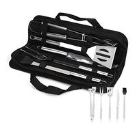 Hippodance Utensilios Barbacoa Kit, Utensilios Barbacoa con Bolsa Oxford,Barbacoa Parrilla Herramientas Acero Inoxidable Kit Barbacoa para Camping, jardín, Barbacoa en la terraza