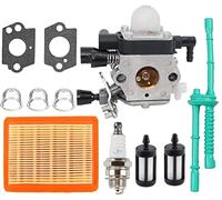 Hippotech Carburador C1Q-S202 con filtro de aire Kit de línea de combustible para Stihl MM55 MM55C El motor de la caña reemplaza 4601-120-0600