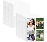 HIQE-FL120 Fundas para Tarjetas de Colección,4 Compartimentos | Protector de Página Fotográfica,Bolsa Transparente pPerforada A4,Archivador de álbum Transparente