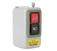 Hiraith Interruptor de Botón Pulsador 3P, Control Directo del Motor 10A | Material plástico duradero, buen rendimiento de aislamiento, fácil de cablear, para circuitos de CA 220 V/380 V