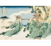Hiroshige - The Hanging Cloud Bridge - Póster impreso - Tamaño 91,5 x 61 cm