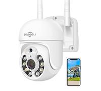 Hiseeu Cámara de Seguridad PTZ 360° Inalámbrica 5MP con Visión Nocturna a Color Zoom Digital Audio Bidireccional y Crucero Automático para Exteriores WiFi