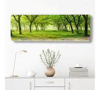 Hiseng 3D Cubierta de Aire Acondicionado Montada en la Pared, Cubiertas Antipolvo Funda para Aire Acondicionado Interior, Todo Incluido Protector de Polvo Lavable (césped Verde,1P)