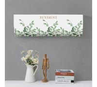Hiseng Cubierta de Aire Acondicionado Montada en la Pared, Cubiertas Antipolvo Funda para Aire Acondicionado Interior, Todo Incluido Protector de Polvo (80 * 20 * 27(1P),Plantas Tropicales 12)