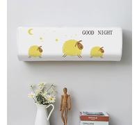 Hiseng Cubierta de Aire Acondicionado Montada en la Pared, Funda para Aire Acondicionado Interior, Arcoíris Patrón a Prueba de Polvo Aire Acondicionado Cubierta (86 * 23 * 30（1.5P),Oveja