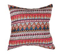 Hiseng Fundas de Cojín con Relleno Incluido, Funda de Almohada Lino de Algodón con Almohadas de Sofá y Cremallera Invisible, para Sofa Comedor Dormitorio (Boho,50x50cm)