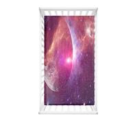 Hiseng Sábanas Minicuna, Sábana Bajera Ajustable para Bebe, 3D Cielo Estrellado Sábanas Capazo Bebe Sabanas Carrito Transpirable Sábanas Cuna Elástica Universal (Galaxias,70x140cm)