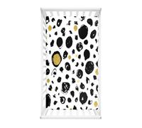 Hiseng Sábanas Minicuna, Sábana Bajera Ajustable para Bebe, Alpaca Imprime Sábanas Capazo Bebe Sabanas Carrito Transpirable Sábanas Cuna Elástica Universal (65x95cm,Negro Oro1)