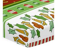 Hiseng Sábanas Minicuna, Sábana Bajera Ajustable para Bebe, Estampado Navideño Sábanas Capazo Bebe Sabanas Carrito Transpirable Sábanas Cuna Elástica Universal (campana dorada,65x95cm)