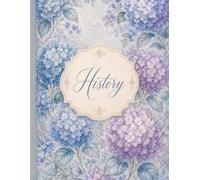 History: Floral History Notebook: Pastel Blue 8.5x11 History Journal, Watercolor Cover