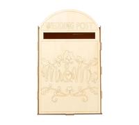 Hisxrcal Caja para Tarjetas de Boda, sobre, Caja para Tarjetas de Regalo, Suministros para Bodas, Buzón de DIY Sin Pintar, Buzón de para Bodas Pa, Estilo a