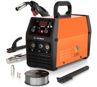 HITBOX 3 en 1 Soldador de Hilo Sin Gas 130A 230V Digital Portátil Digital Soldador MIG ARC LIFT TIG inversor soldadores con Antorcha & 0.8mm Núcleo de Flujo, Ideal para Soldadores Principiantes