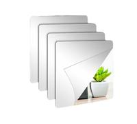 Hitopin 12 Piezas Espejo Adhesivo de Pared Puerta Armario,15 x 15 cm,Espejo Pegatina Flexibles,Espejos Adhesivos autoadhesivos,Espejo acrílico para Pegar,para Baño Dormitorio Sala de Estar