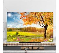 Hixingo Cubierta Antipolvo TV, Patrón Bosque 3D Cubierta Antipolvo Television 32-80inch Funda para Televisor Cubierta de TV Protector TV Protector de Televisión (32inch,Bosque)