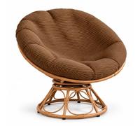 Hixingo Funda Cojines Sillas Papasan Colgante Hamacas, Tejido Jacquard Elástico, para Cojín Redondos 120cm, con Bordes Elásticos, para Sillon Silla Colgante Interior y Exterior (Caqui)