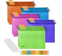 Hiziwimi 15 archivadores colgantes de material PP A4, archivadores colgantes para archivador con pestañas e insertos, archivo colgante A4 para oficina, escuela, escritorio, clasificación de archivos