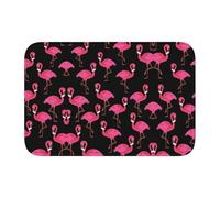 HJFCZH Lovely Pink Flamingos Prints Hem Mat 40x60 - Funda de baño de poliéster duradera con respaldo antideslizante para baño, tocador y suites de invitados