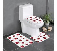 HJFCZH Seven Star Ladybird Prints - Juego de 3 alfombras de baño de 24 x 16 pulgadas, ultra suaves y absorbentes para mayor comodidad y estilo