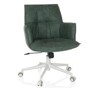 hjh LIVING Silla de Oficina Acolchada SOLAO Life W Silla de Escritorio giratoria Ajustable en Altura, tapizado en Verde Menta