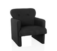 hjh LIVING Sillón 1 Plaza CARIPITO tapizado en Tela sillón reclinable para salón Dormitorio, Negro