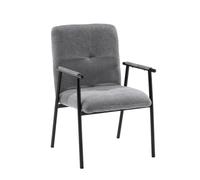 hjh LIVING Sillón de relax con respaldo ajustable, silla tapizada, color | Silla de comedor acolchada, respaldo plegable