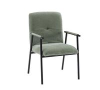 hjh LIVING Sillón de relax con respaldo ajustable, silla tapizada, color | Silla de comedor acolchada, respaldo plegable