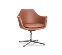 hjh OFFICE 600988 Sillón Giratorio Artemia Piel sintética Marrón Sillón de diseño Elegante
