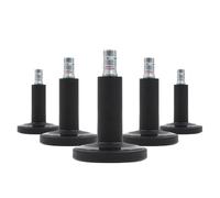 hjh OFFICE 619042 Tapones para Sillas 11 Mm/60 Mm, Paquete de 5 Unidades, Negro