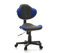 hjh OFFICE 633000 Silla Escritorio para niños KIDDY GTI-2 Tejido Gris/Azul, ergonómico Silla Juvenil, Altura Ajustable