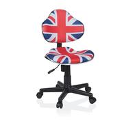 hjh OFFICE 670932 Silla Escritorio para niños KIDDY GTI-2 Tejido Azul/Rojo, ergonómica Silla Juvenil, Altura Ajustable