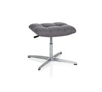 hjh OFFICE 670934 Taburete SARANTO Tela Gris, Un Elegante Taburete de diseño Retro, Ajustable en Altura, Acolchado