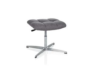 hjh OFFICE 670934 Taburete SARANTO Tela Gris, Un Elegante Taburete de diseño Retro, Ajustable en Altura, Acolchado