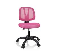 hjh OFFICE 736421 Silla de Escritorio para niños Kid YU 200 Silla giratoria de Tela/Malla con Respaldo Transpirable, Rosa