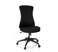 hjh OFFICE 760012 Silla de Oficina Giratoria Office XT Tela Negro, Silla de Escritorio, sin Reposabrazos, Respaldo ergonómica, Ajustable en Altura