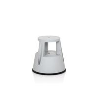 hjh OFFICE 830002 Taburete con Ruedas TIO-M I Gris Claro, Altura 43 cm, soporta hasta 150 kg, Taburete rodante con 2 peldaños, Plástico