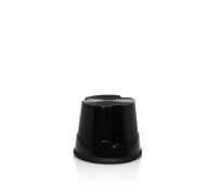 hjh OFFICE 830003 Taburete con Ruedas TIO-S Negro, Altura 32 cm, soporta hasta 150 kg, Taburete rodante, Plástico