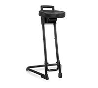 hjh Office 830010 Silla de Trabajo Top Work 32 Espuma Duro Negro Bastidor metálico Estable Asiento inclinable, Talla única