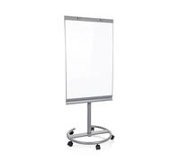 hjh OFFICE 830023 Pizarra magnética con caballete móvil y rotafolios con ruedas MULTIBOARD 93,5 x 63 cm, con soporte, altura regulable e inclinable