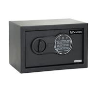 hjh OFFICE 830040 Caja fuerte de seguridad electrónica SAFE COMPACT III 8,5 L, Acero, con teclado y cerradura para llave, 20x31x20cm, Negro