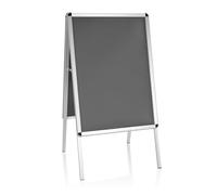 hjh OFFICE 830110 A1 Tapón para clientes resistente a la intemperie AGENDA II marco de aluminio soporte para carteles publicitarios utilizable por ambos lados