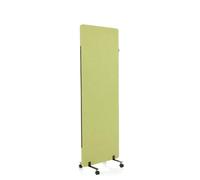 hjh OFFICE 891005 Tabique acústico FLEXMIUT 177 x 60 cm, Separador de Espacios, Panel Central con Ruedas y Deslizadores, Tejido Verde