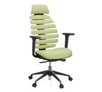 hjh OFFICE Silla de Oficina Silla giratoria Ergo Line II Pro Tela ergonómica con Brazos Ajustables con reposacabezas Verde