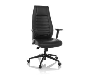 hjh OFFICE Sillón de Oficina Profesional VITORO B Piel sintética Negro
